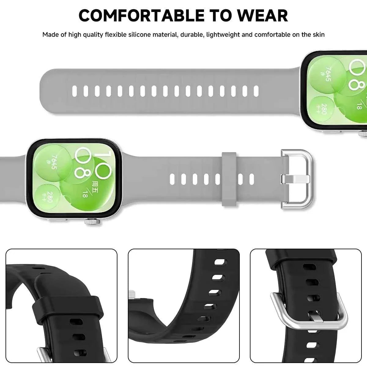 Silicone Sport Band for Huawei Watch Fit 4 / Fit 4 Pro / Fit 3