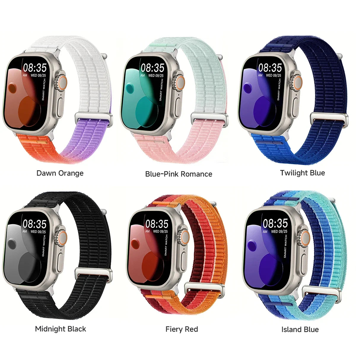 Nylon Weave Sport Band for Apple Watch Series 1-12, SE & Ultra 1/2/3/4