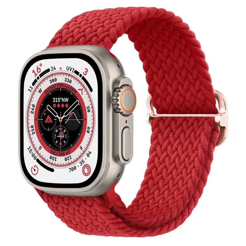 Braided Nylon Solo Loop for Apple Watch Series 1-12, SE & Ultra 1/2/3/4