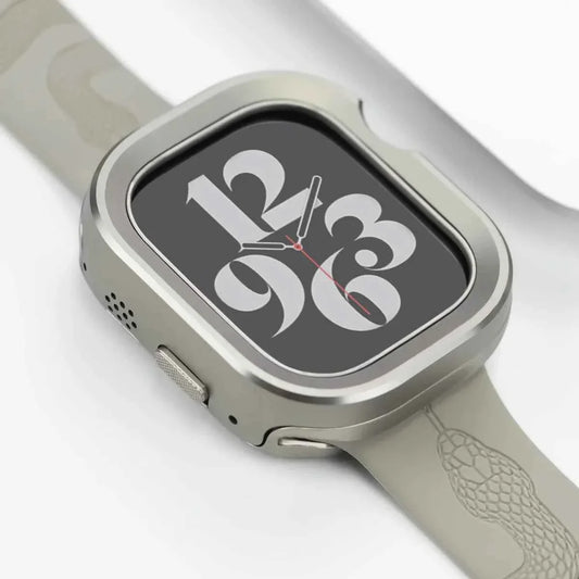 Titanium Alloy Bezel Apple Watch Case – TPU Protective Cover | Series 9/8/7/6/SE & Ultra 2 | 40/41/44/45/49mm