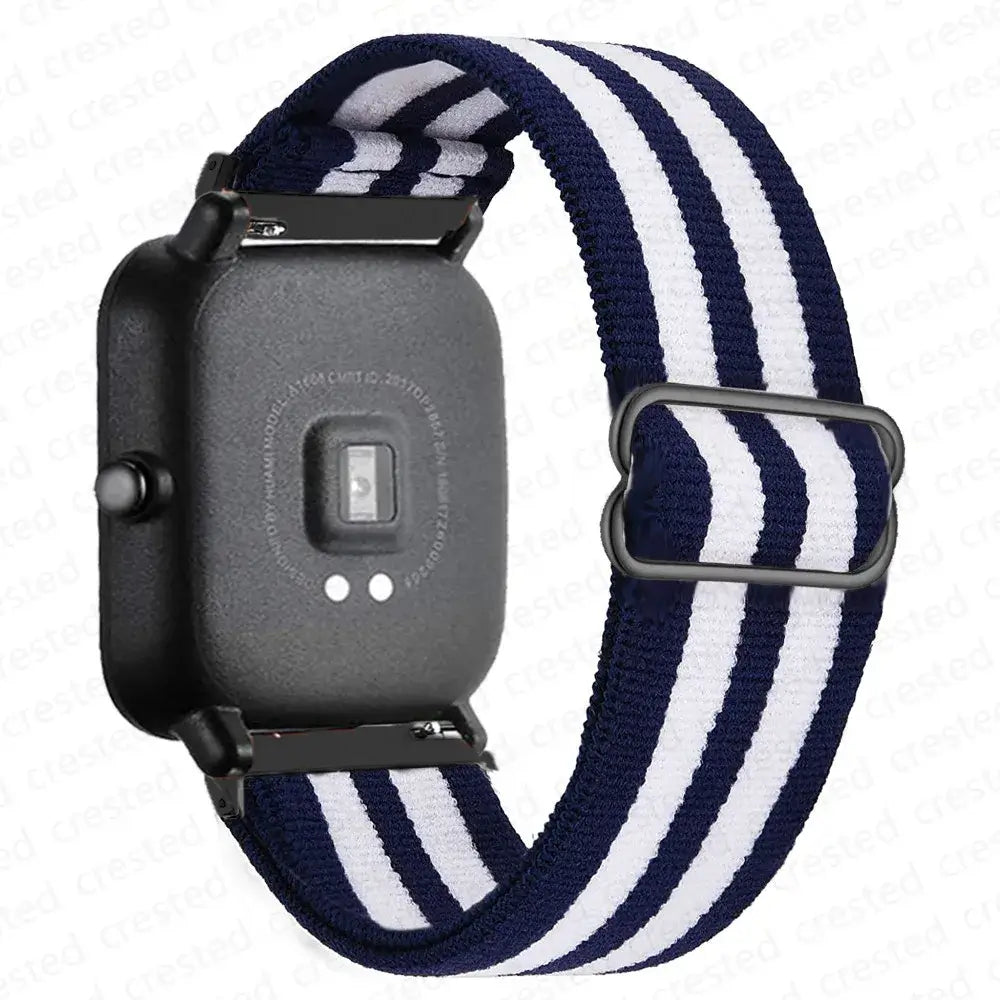 Amazfit Balance, GTR, GTS & Bip Stretch Nylon Loop Band, Slide Buckle