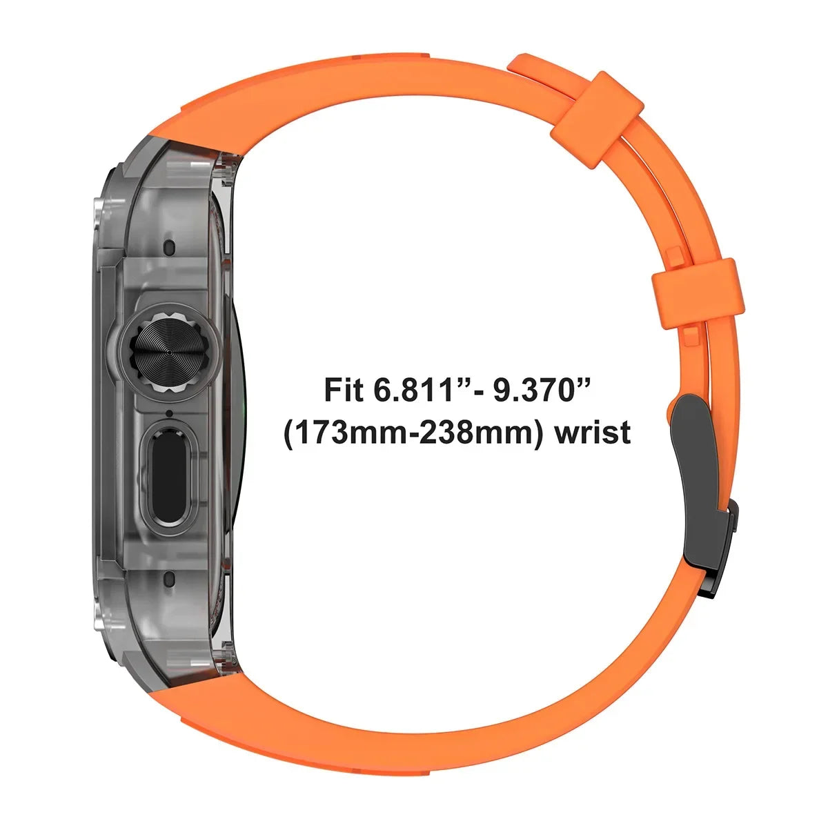 Silicone Strap & Zinc Alloy Bezel Kit for Apple Watch Ultra 1/2/3 49mm
