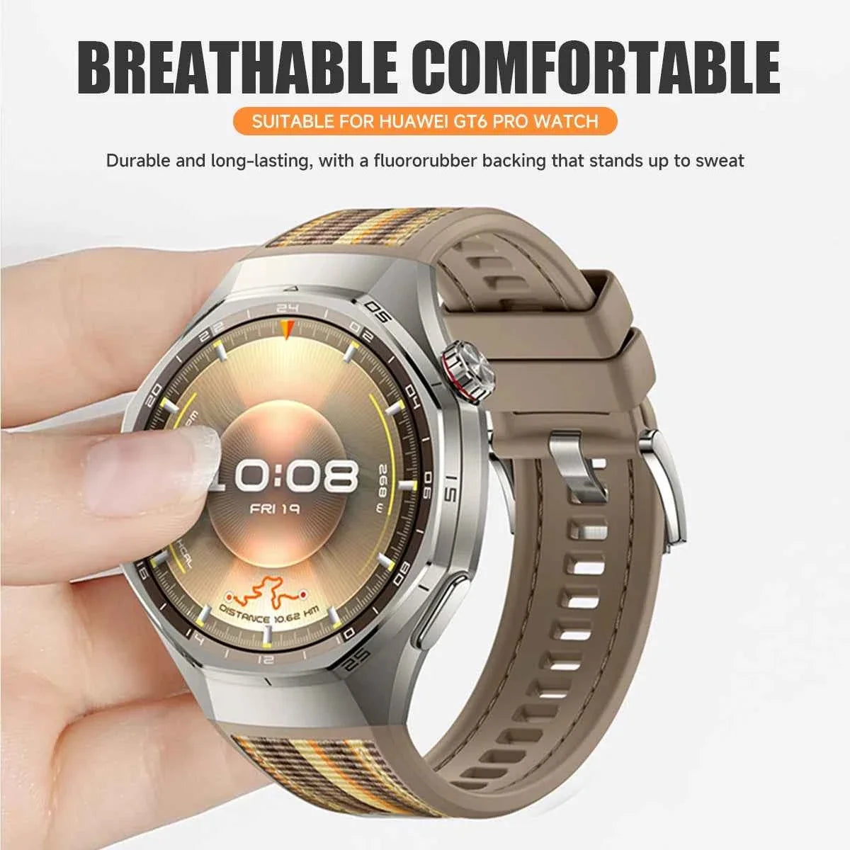 NoGap Nylon Silicone Band for Huawei Watch GT6 Pro 46mm