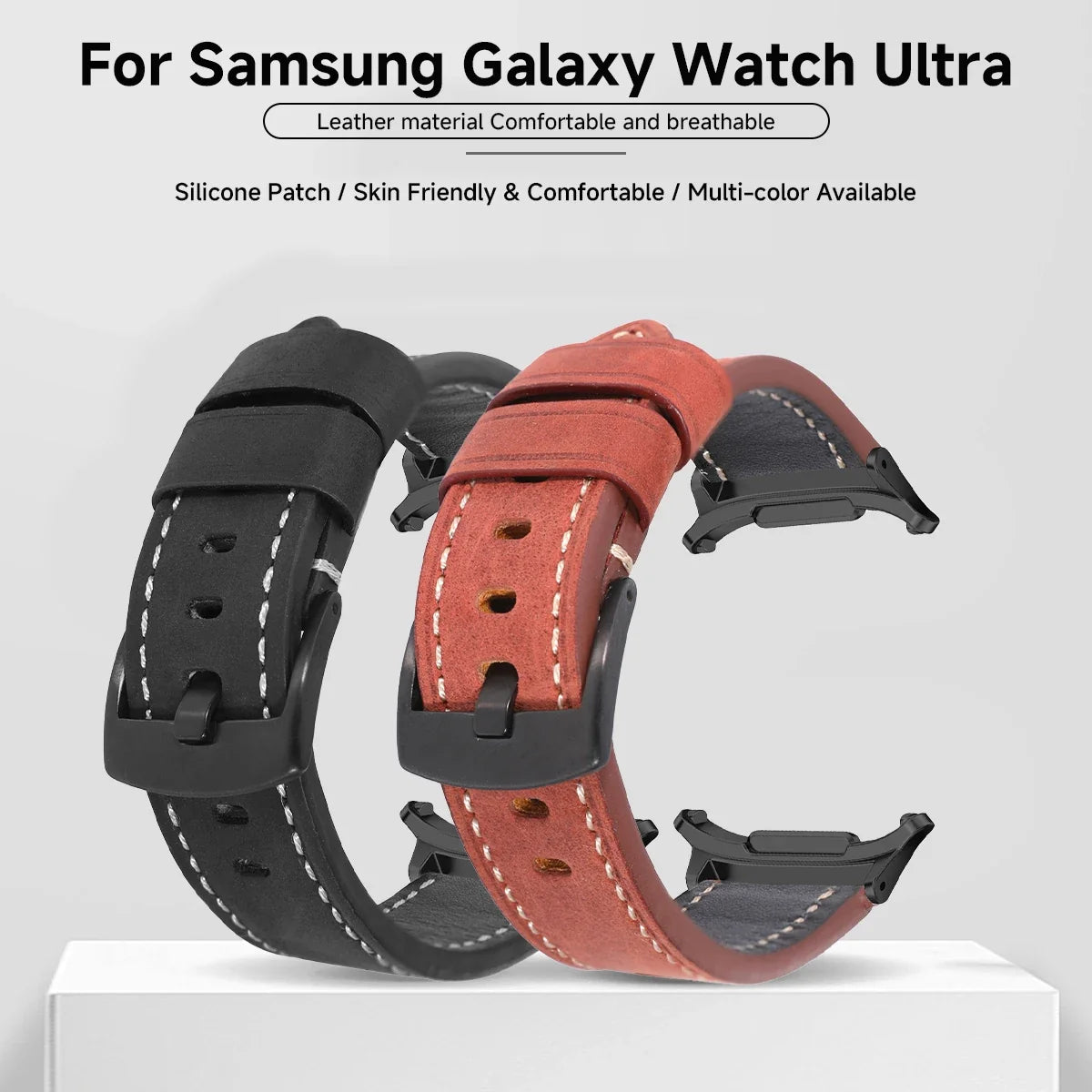 Genuine Leather Band for Samsung Galaxy Watch 8, 8 Classic 46mm & Ultra 47mm