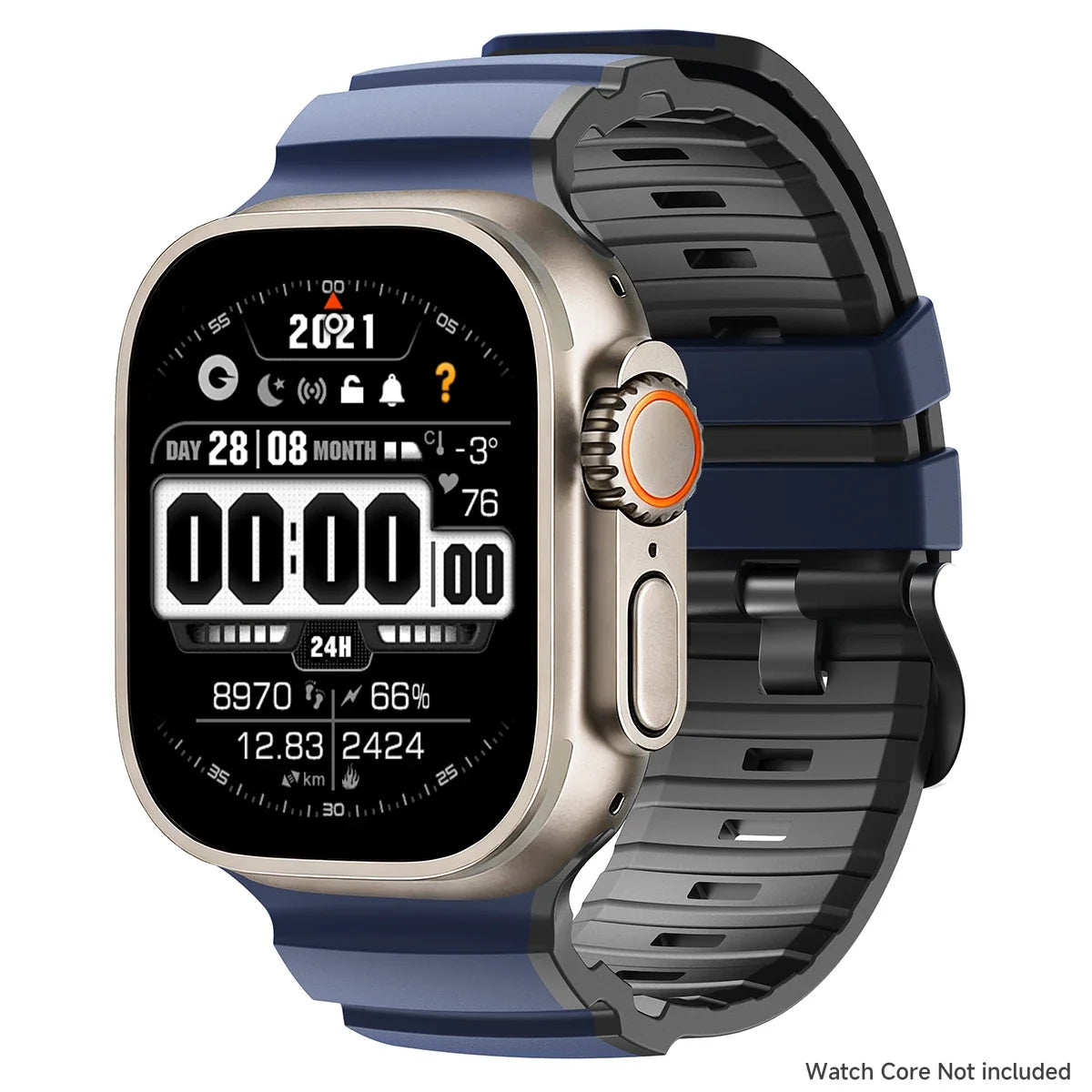 Apple Watch Two Tone Sport Strap | Ultra 3/2/1 49mm / Series 11-10 46mm / Series 9-8-7 45mm / Series 6-SE-5-4 44mm Silicone Band