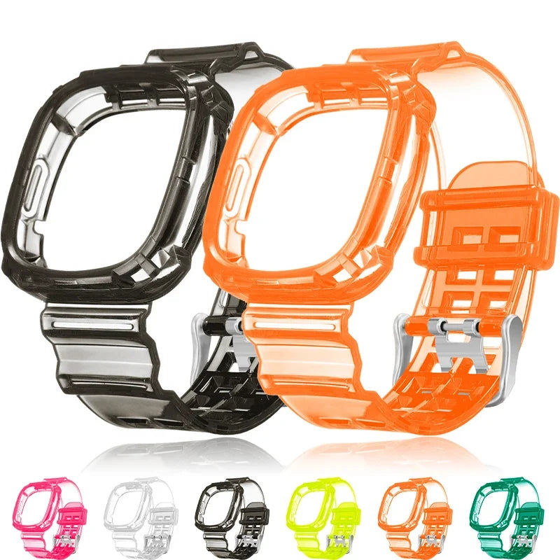 Fitbit Versa 4 & Versa 3 Clear Band with Built-In Case