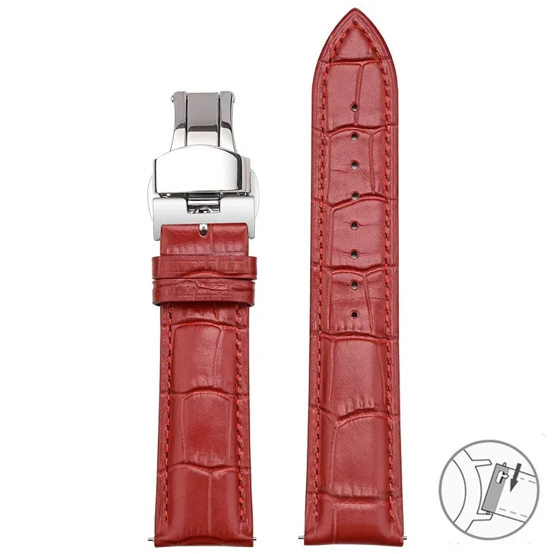 Samsung Galaxy Watch 7, 6, 5, 4 & FE Croc-Embossed Leather Band