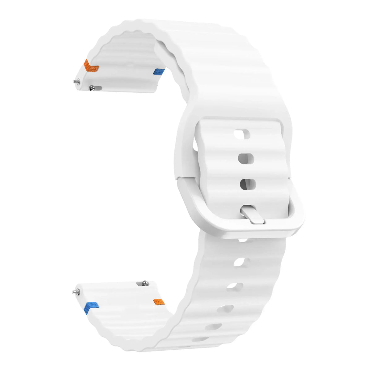Amazfit Balance, GTR, GTS & Bip Ribbed Silicone Band, Matching Buckle