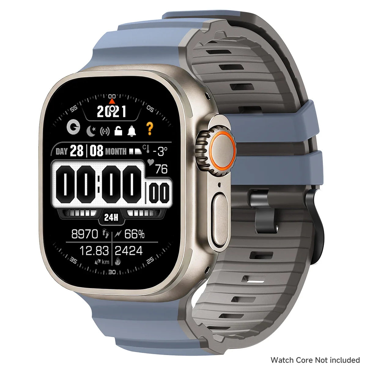 Apple Watch Two Tone Sport Strap | Ultra 3/2/1 49mm / Series 11-10 46mm / Series 9-8-7 45mm / Series 6-SE-5-4 44mm Silicone Band