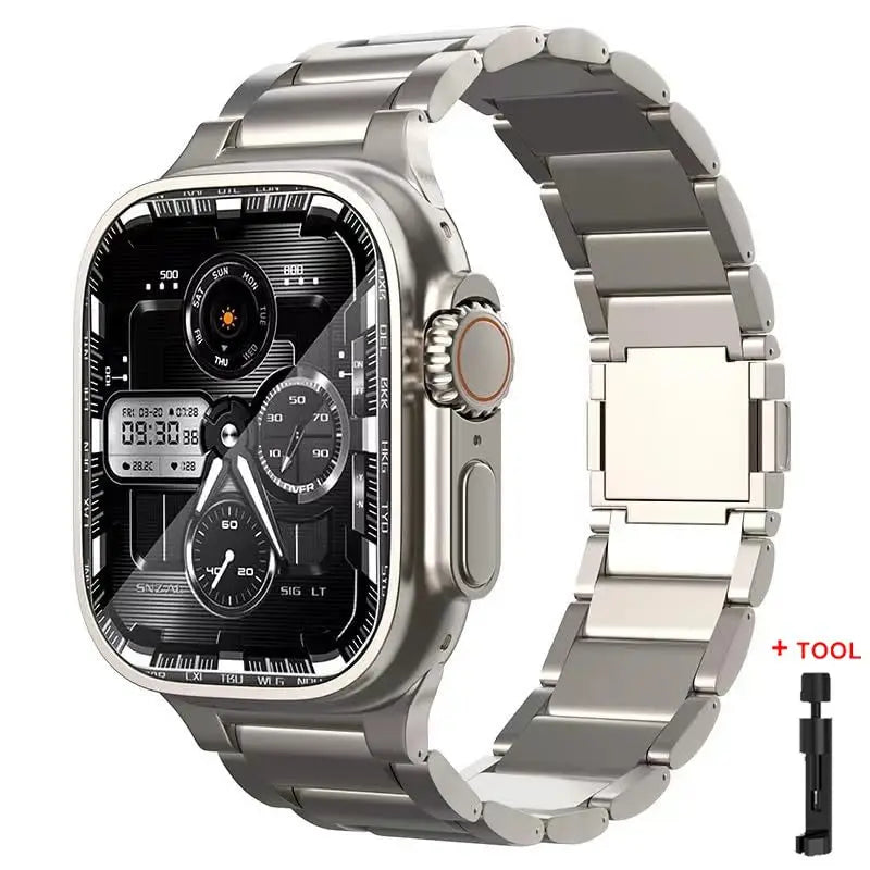 Titanium Magnetic Apple Watch Band – Metal Bracelet | Series 10/9/8/7/6/SE & Ultra 1/2/3 | 42–49mm