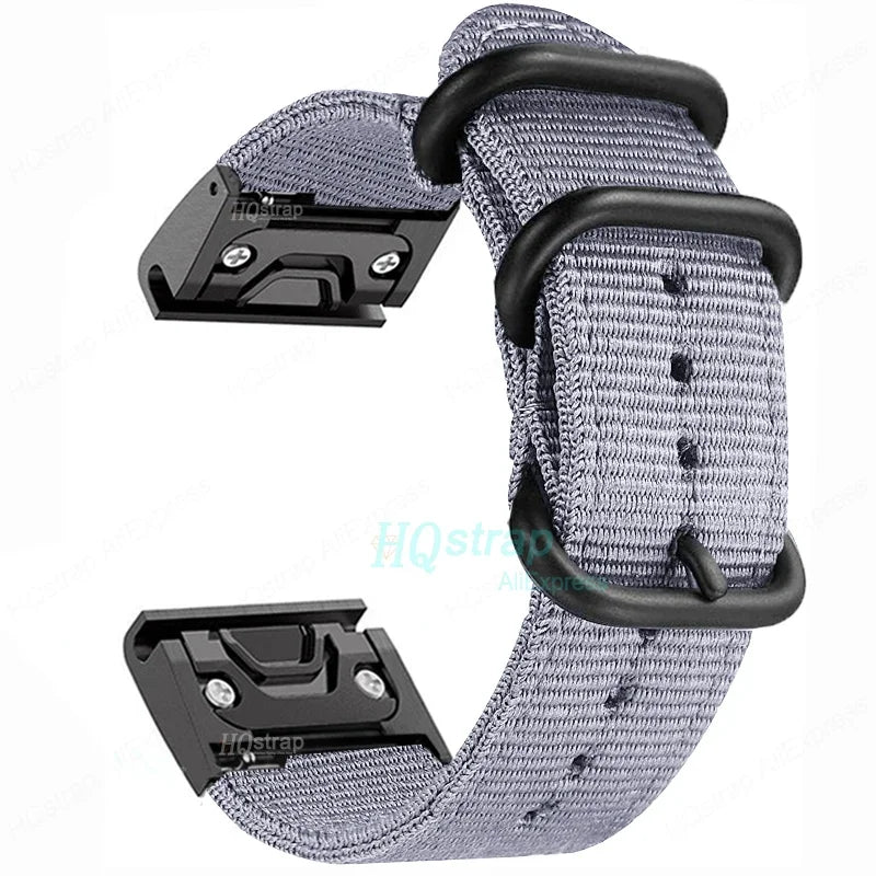 Garmin QuickFit 22/26mm Canvas Nylon Band with Buckle