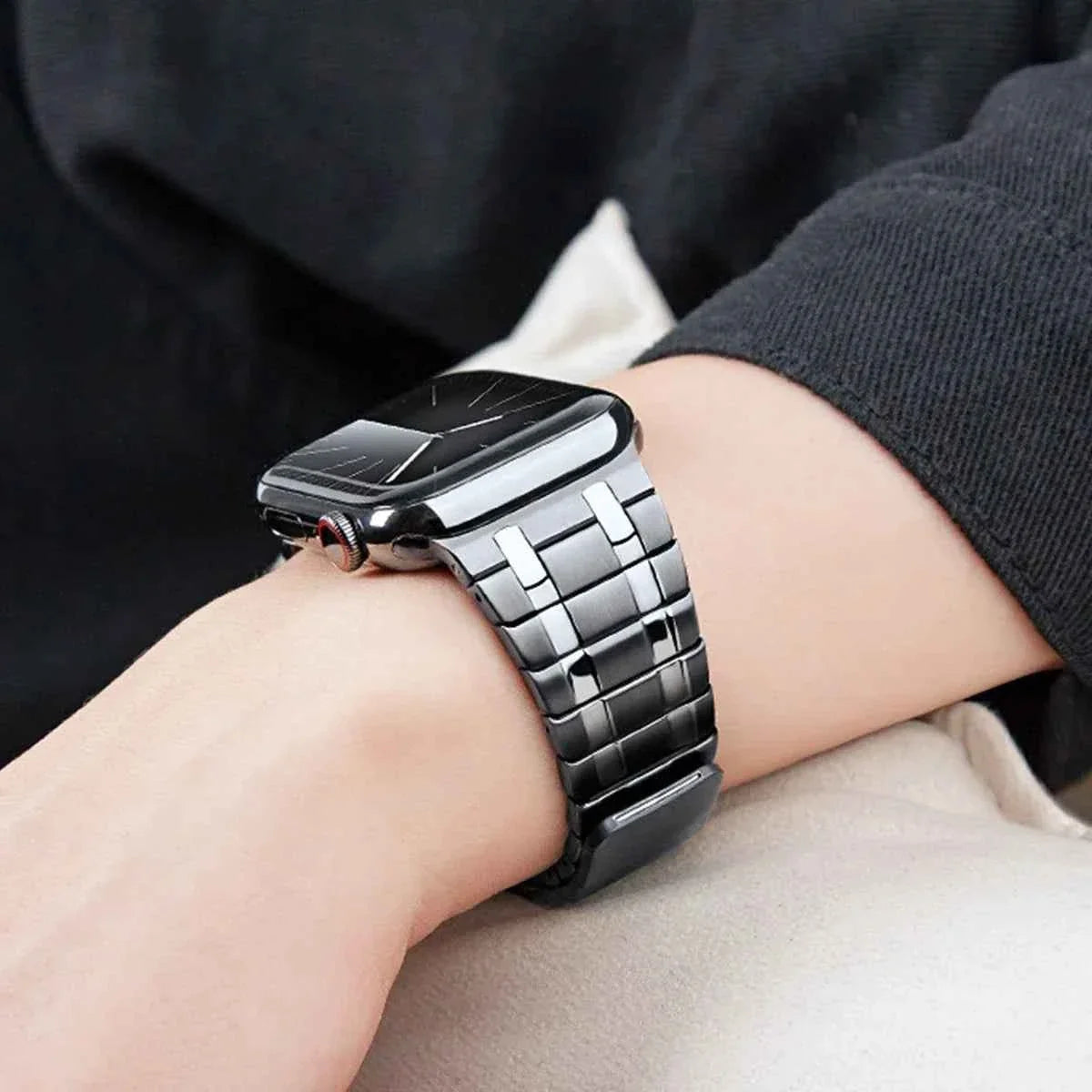 Magnetic Stainless Steel Band for Apple Watch Series 1-12, SE, Ultra 1/2/3/4