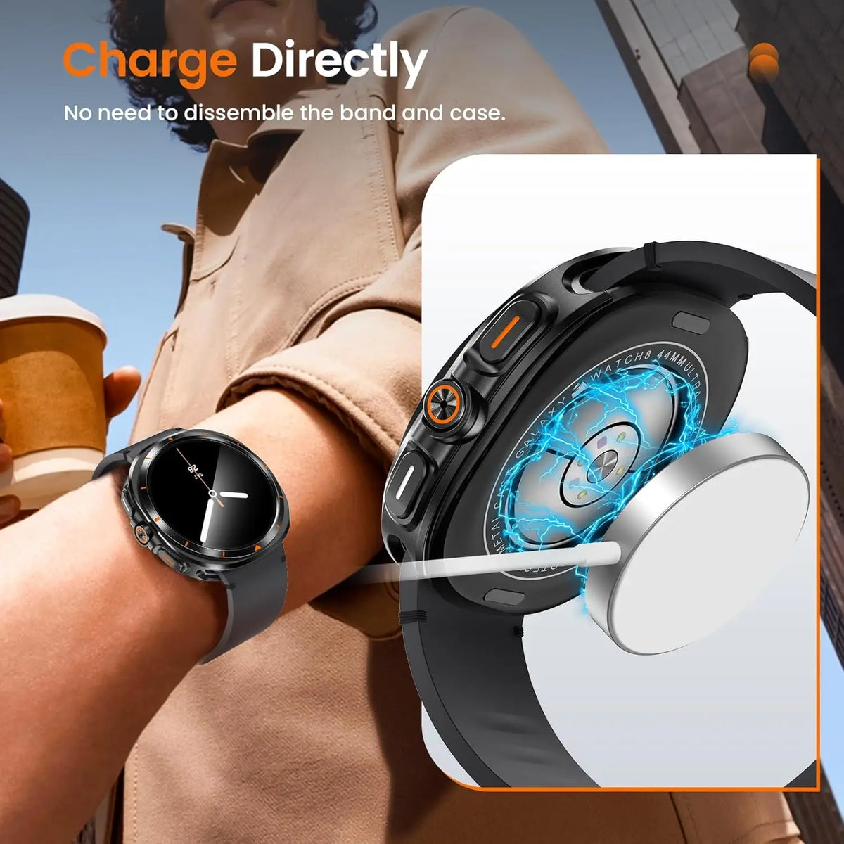 Samsung Galaxy Watch 8 Case with Tempered Glass