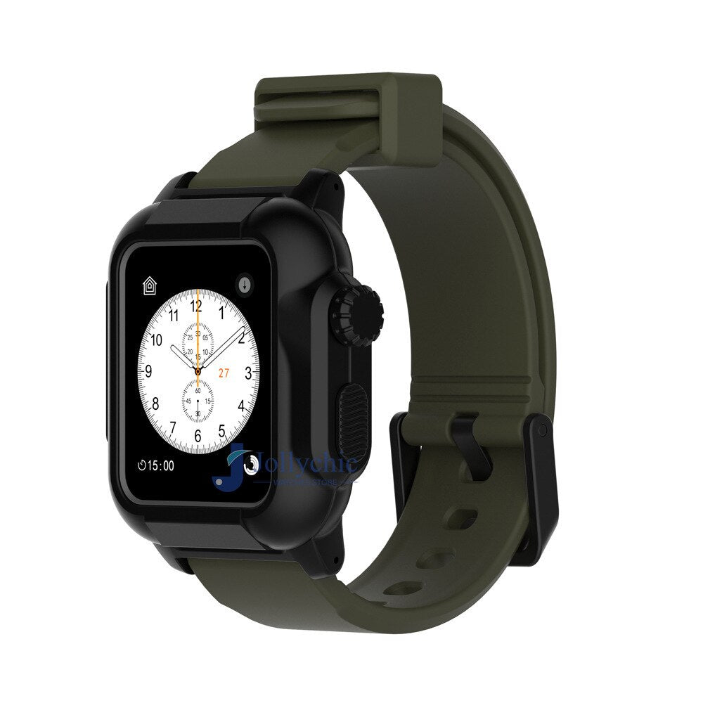 Silicone Band+Case For Apple Watch Strap - Stylish Protection