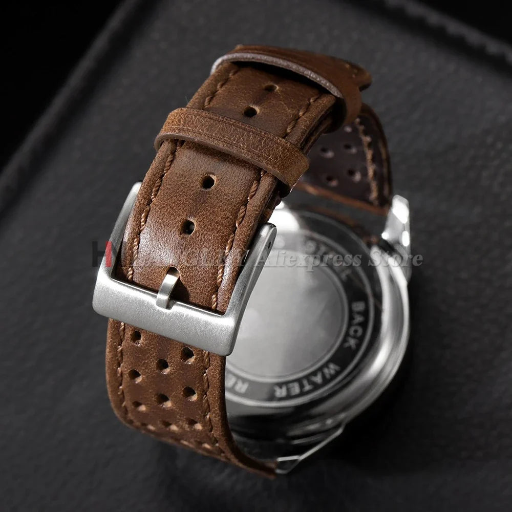 Motorola Moto Watch Perforated Leather Band, Polished or Matte