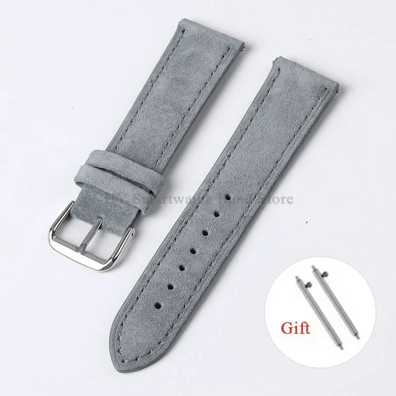 Motorola Moto Watch Vintage Suede Leather Band, Quick Release