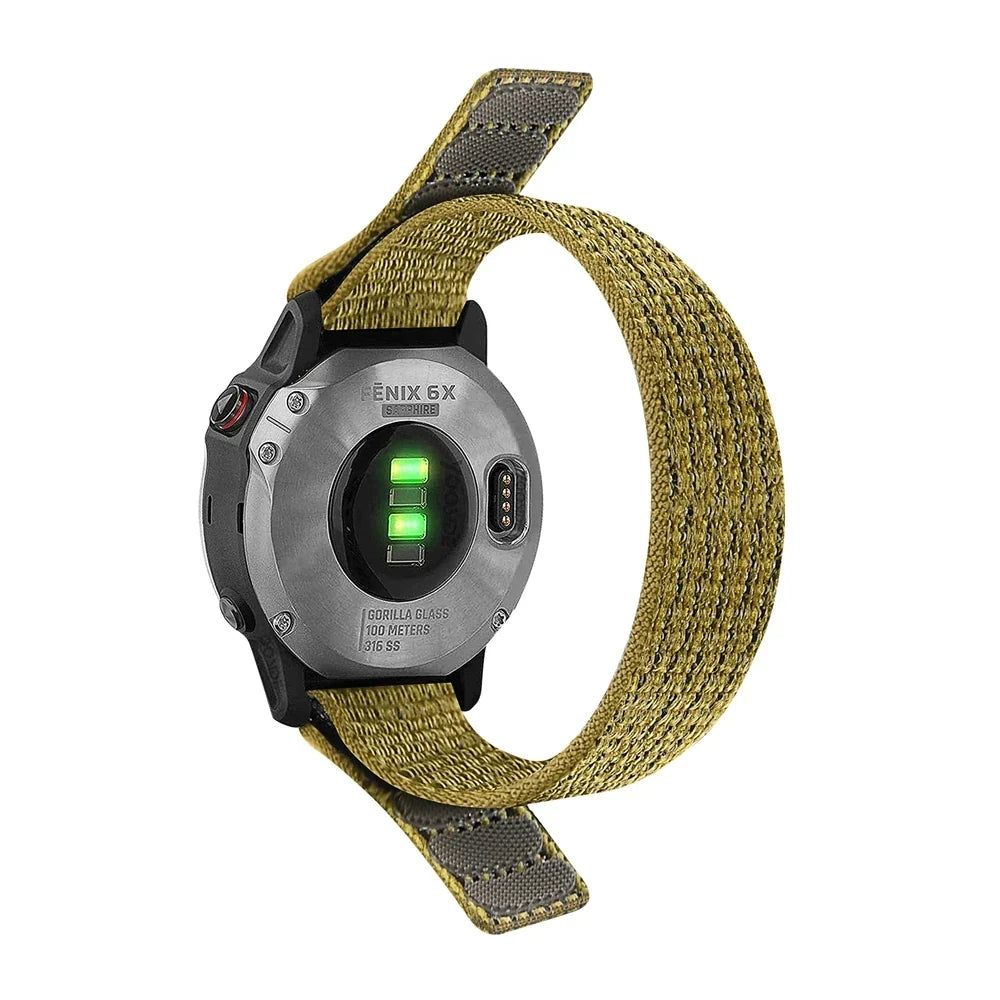 Garmin QuickFit 22/26mm Soft Nylon Hook-and-Loop Sport Band