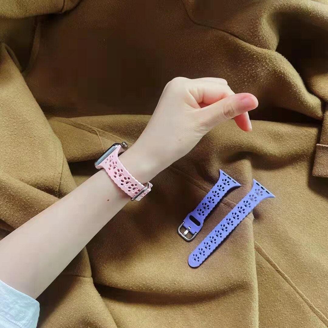 Cat Paw Print Silicone Band for Apple Watch | Series 11, 10, Ultra & More