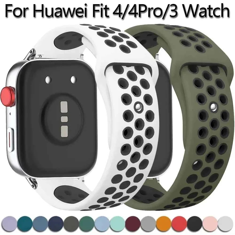 Silicone Sport Watch Band for Huawei Watch Fit 4 / 4 Pro / Fit 3 / Fit 2 – Breathable