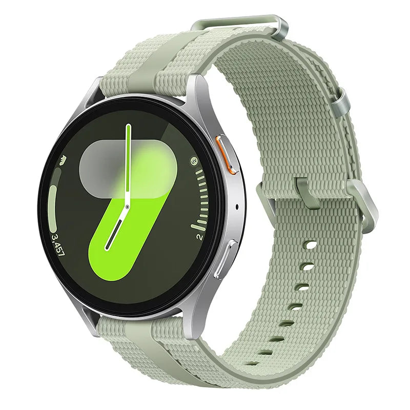 Line Silicone Sport Band for Samsung Galaxy Watch 7 6 5 4 & Huawei Watch GT6 GT5 GT4 | 18mm 20mm 22mm Universal Strap