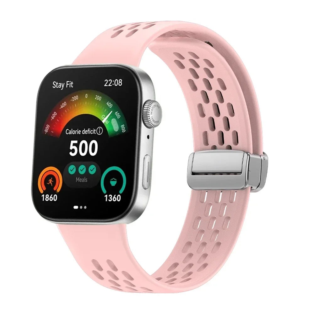 Silicone Sport Band with Magnetic Buckle for Huawei Watch Fit 3