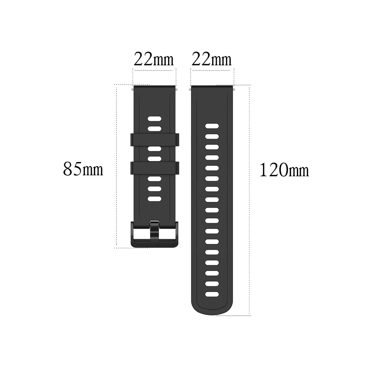 Polar Vantage, Grit X & Ignite Silicone Sport Band, Black Pin Buckle
