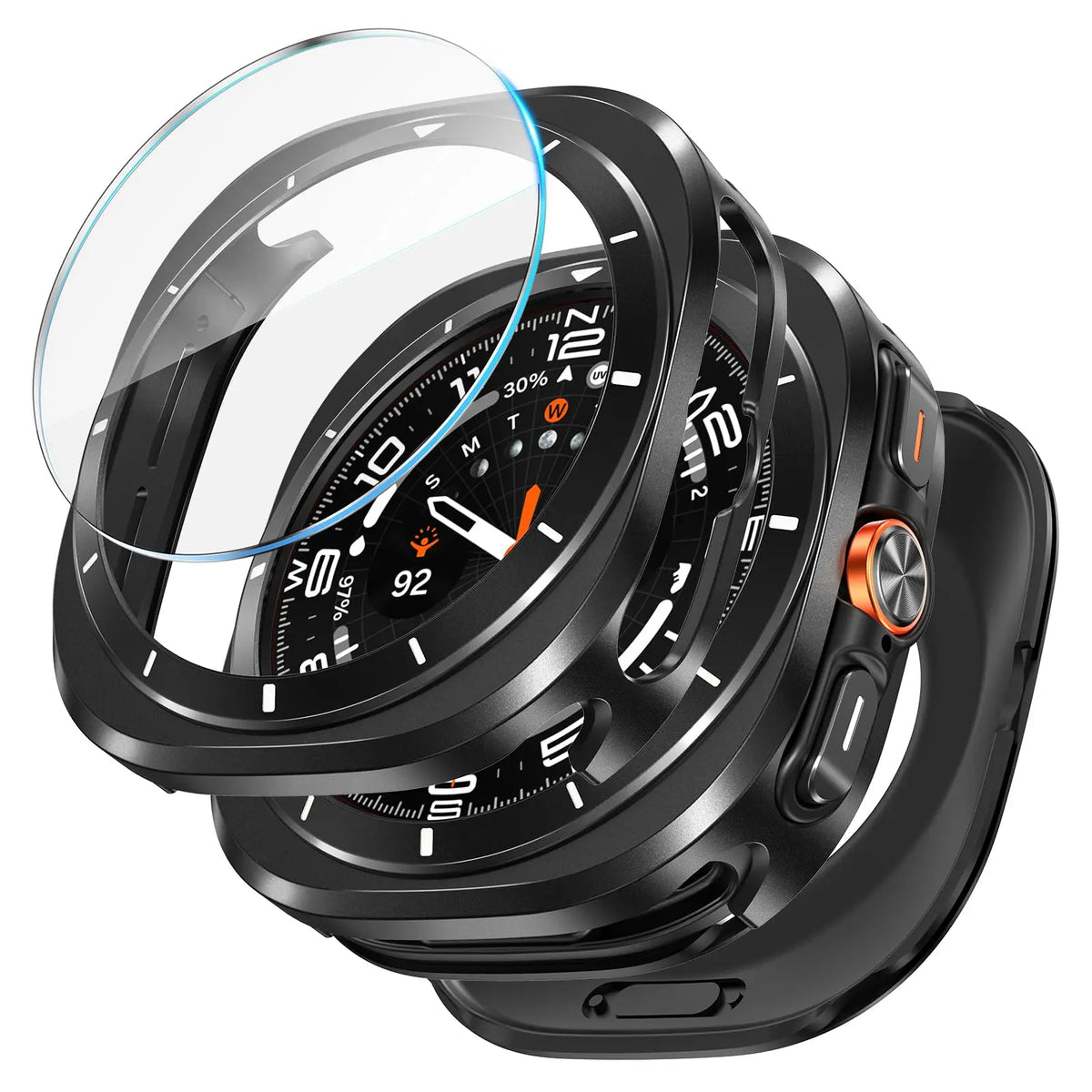 Alloy Case & Tempered Glass for Galaxy Watch Ultra 47mm (2024/2025)