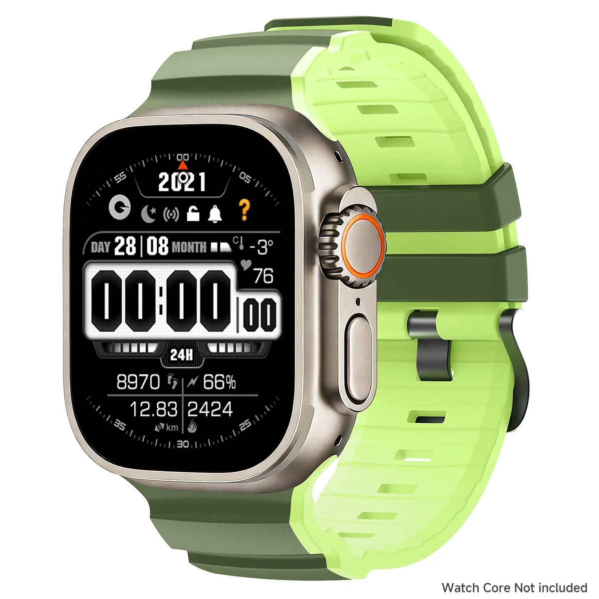 Apple Watch Two Tone Sport Strap | Ultra 3/2/1 49mm / Series 11-10 46mm / Series 9-8-7 45mm / Series 6-SE-5-4 44mm Silicone Band
