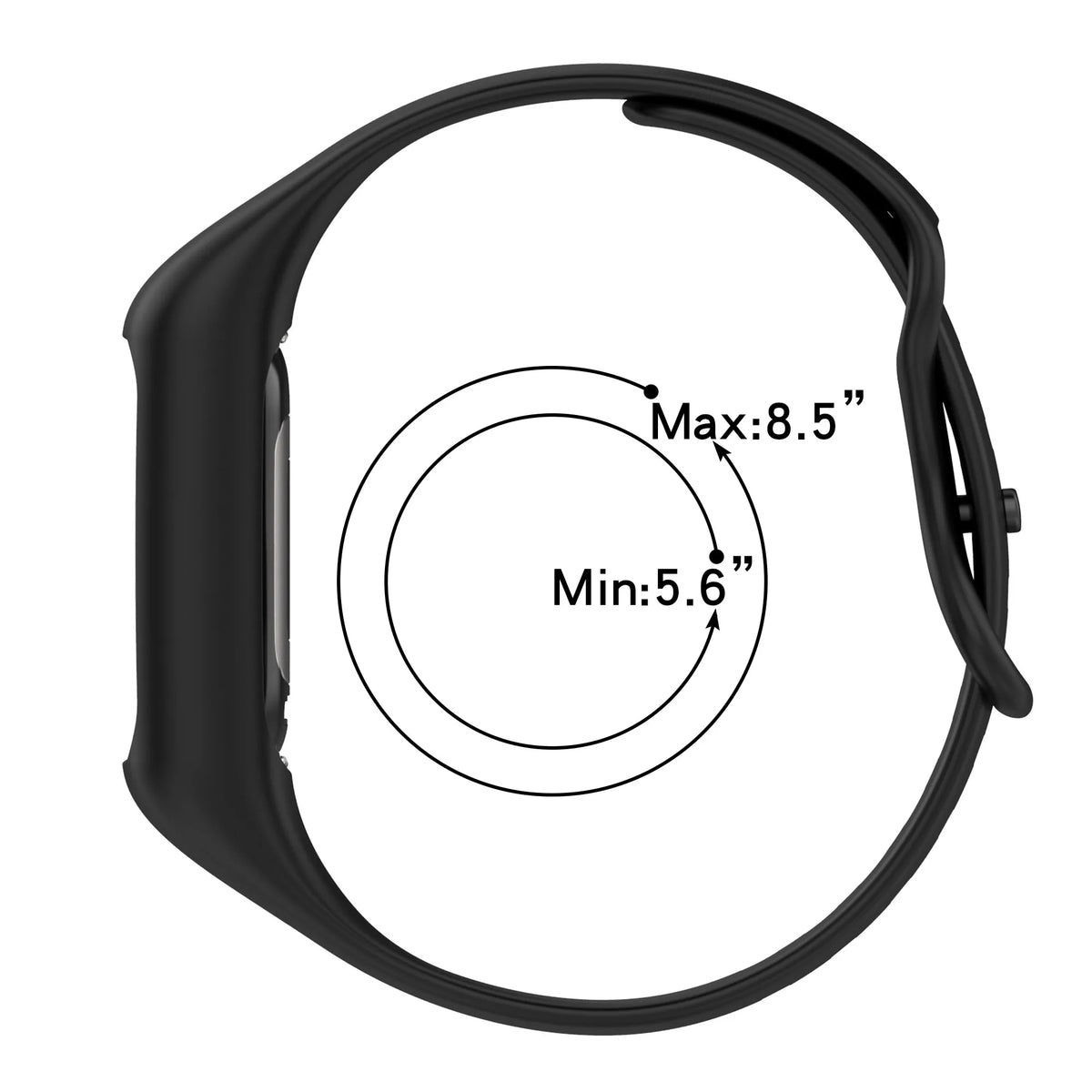 Fitbit Charge 5 & 6 Silicone Sport Band with Built-In Case