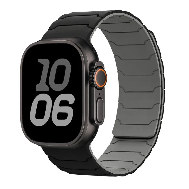Magnetic Silicone Apple Watch Band – Sport Bracelet | Series 10/9/8/7/6/SE & Ultra | 38-49mm