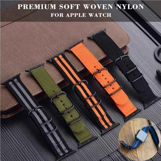 Woven Nylon Apple Watch Band – Sport Braided Strap | Series 10/9/8/7/6/SE & Ultra 1/2/3