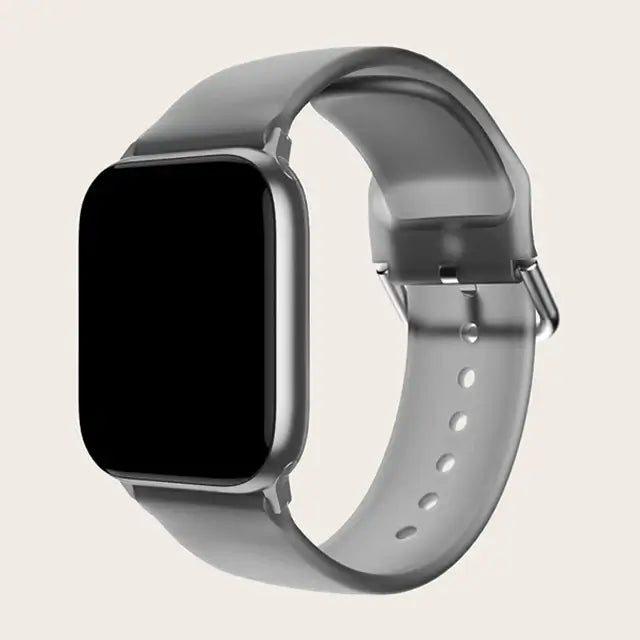 Apple Watch Patterned & Clear Silicone Band with Buckle