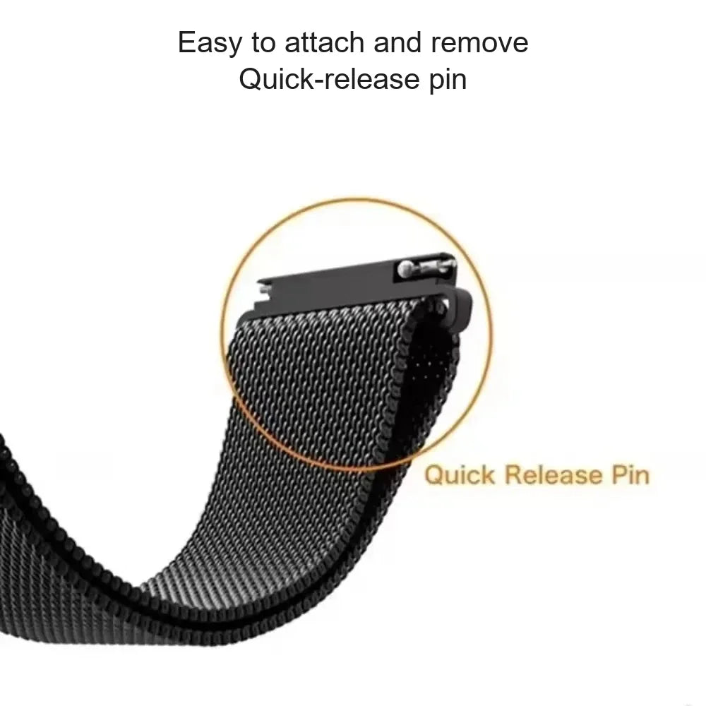 Garmin 20/22mm Quick Release Magnetic Milanese Band
