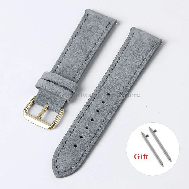 Motorola Moto Watch Vintage Suede Leather Band, Quick Release