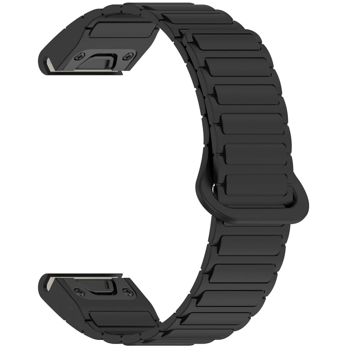 Garmin QuickFit 20/22/26mm Ribbed Silicone Band with Magnetic Closure