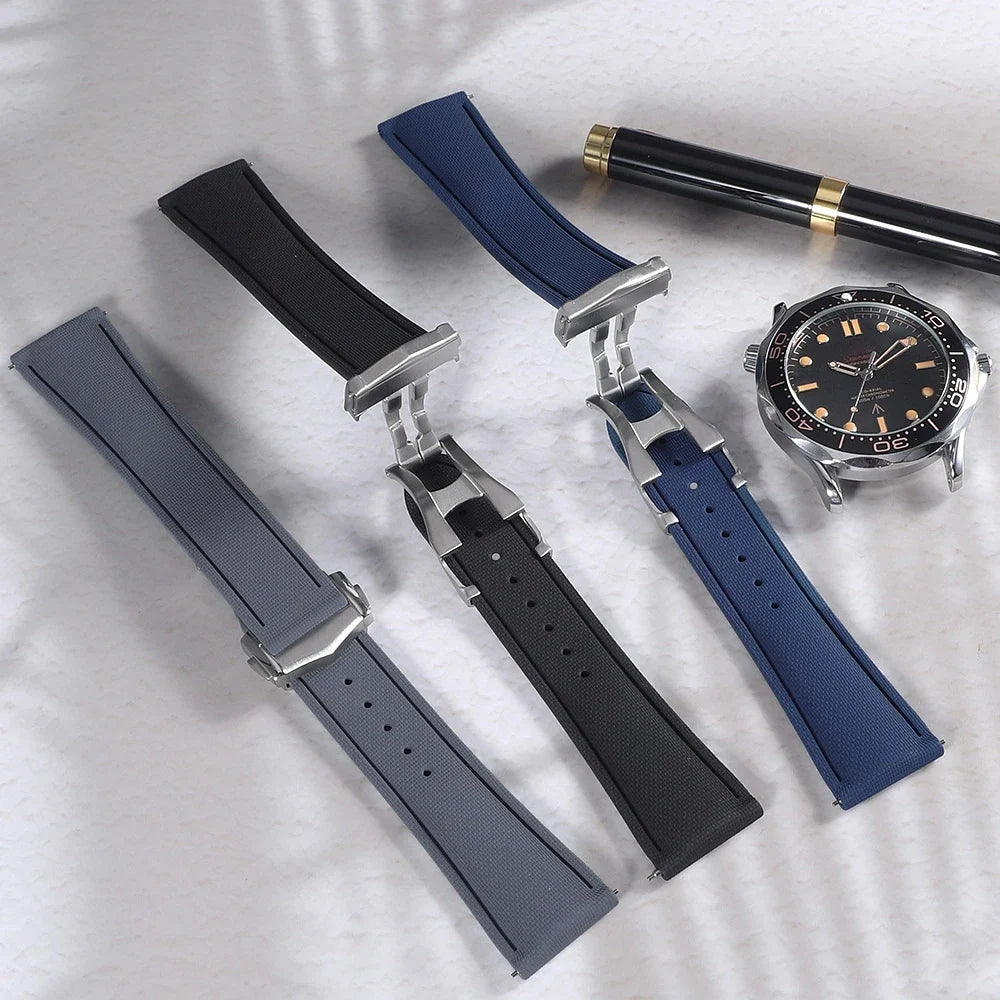 TicWatch Pro 3, E3 & GTH Sailcloth-Texture FKM Rubber Band
