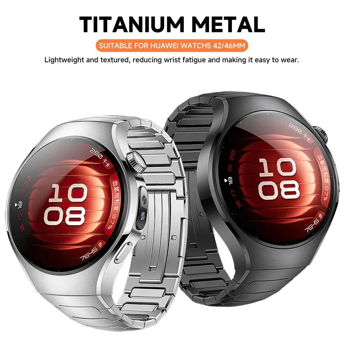 Titanium Band for Huawei Watch 5 46mm / 42mm – Metal Luxury Business Bracelet