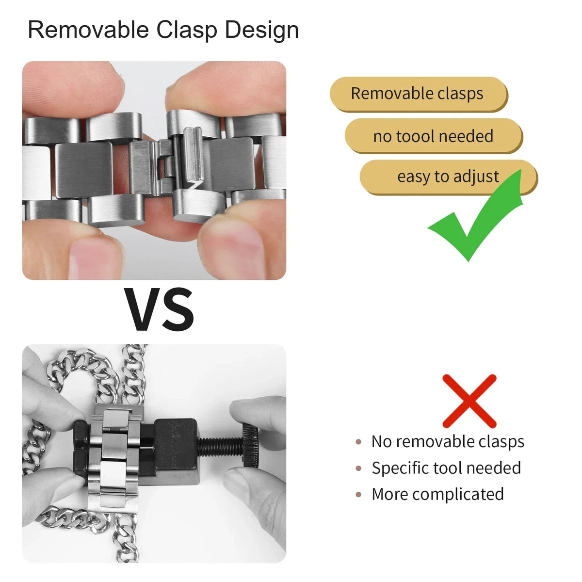 Fitbit Inspire 2, Inspire HR & Ace 3 Double Chain Bracelet Band