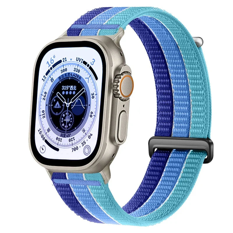 Nylon Weave Sport Band for Apple Watch Series 1-12, SE & Ultra 1/2/3/4