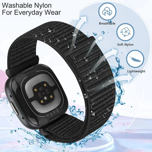 Fitbit Versa 4, Versa 3, Sense 2 & Sense Nylon Sport Loop Band