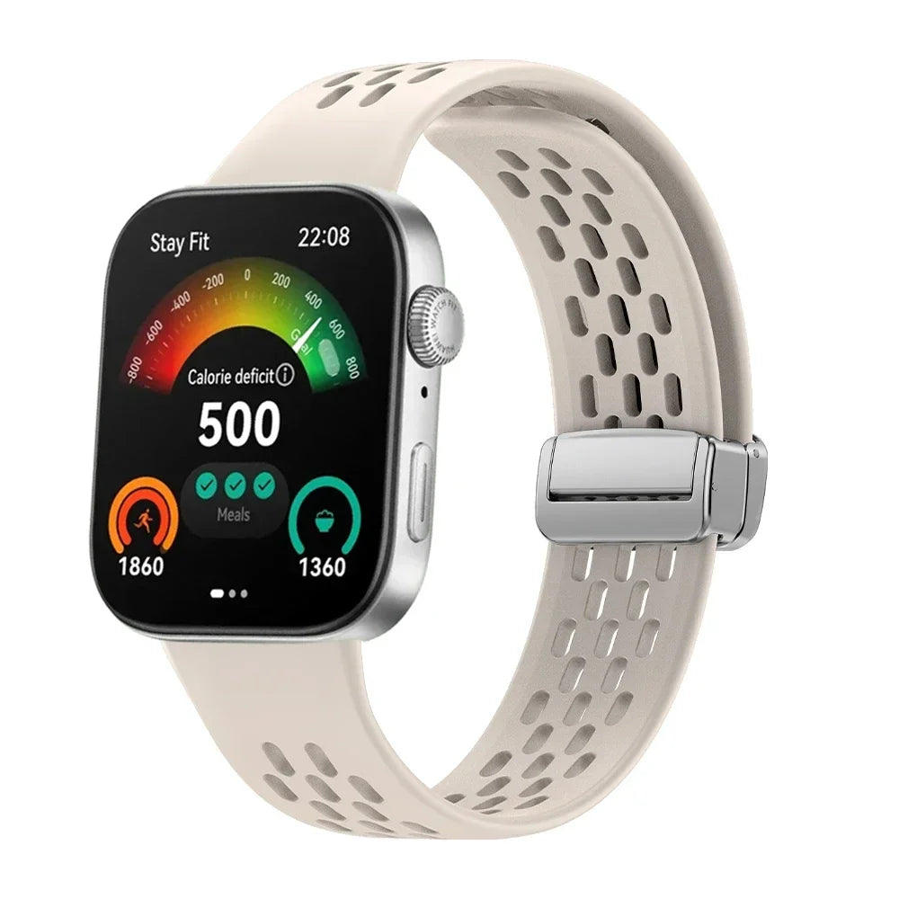 Silicone Sport Band with Magnetic Buckle for Huawei Watch Fit 3