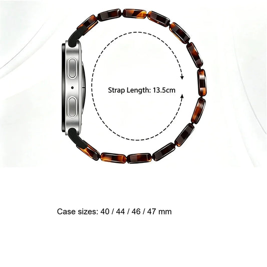Samsung Galaxy Resin Link Watch Band – Metal Connector Watch8/Watch8 Classic/Watch9
