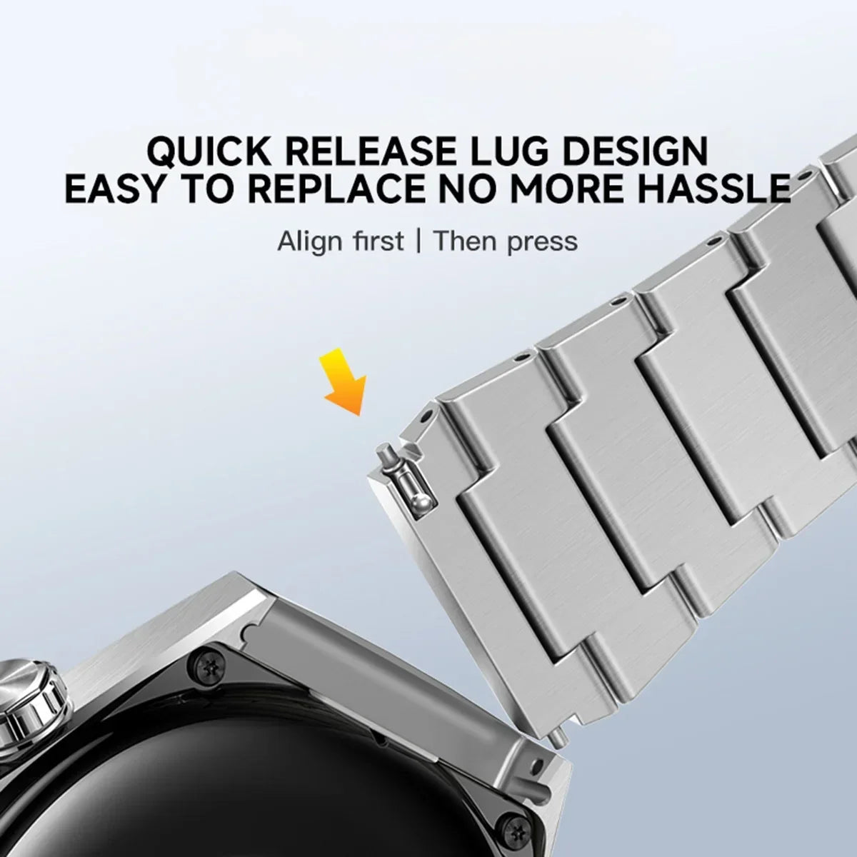 22MM Luxury Stainless Steel Band for Huawei Watch GT5 Pro / GT5 / GT4 46mm