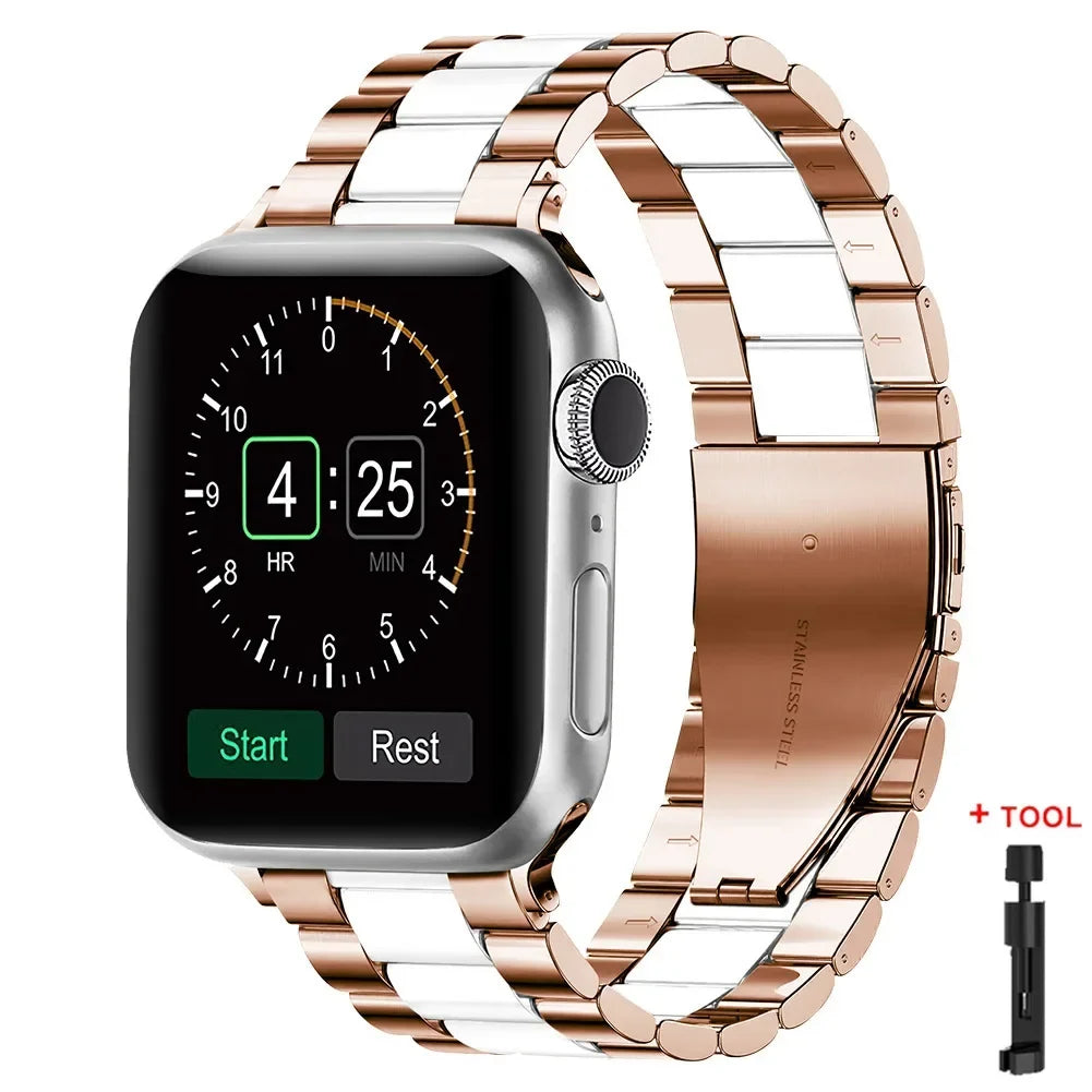 Stainless Steel Apple Watch Band – Metal Bracelet | Series 11/10/9/8/7/6/SE & Ultra 1/2/3 | 38–49mm