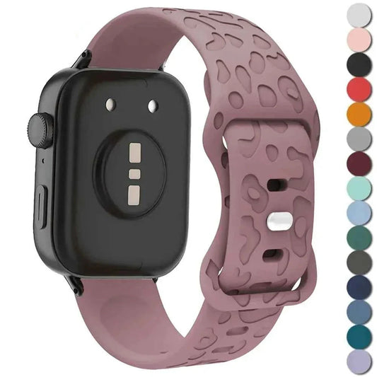 Leopard Engraved Silicone Watch Band for Huawei Watch Fit 4 / 4 Pro / Fit 3 / Fit 2