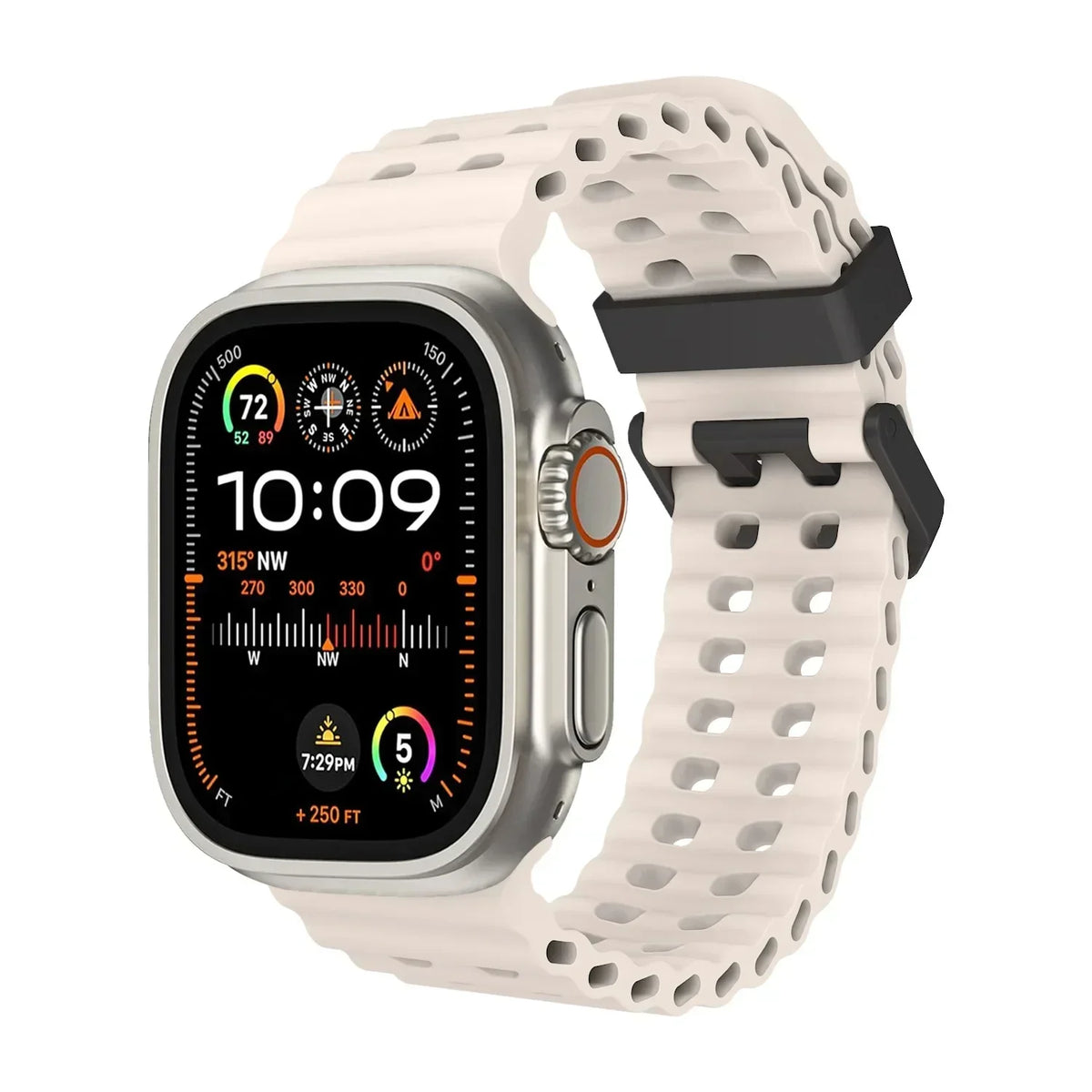 Ocean Silicone Apple Watch Band – Sport Strap | Series 11/10/9/8/7/6/SE & Ultra 1/2/3 | 42–49mm