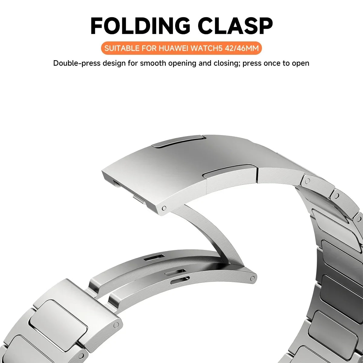 Titanium Band for Huawei Watch 5 46mm / 42mm – Metal Luxury Business Bracelet