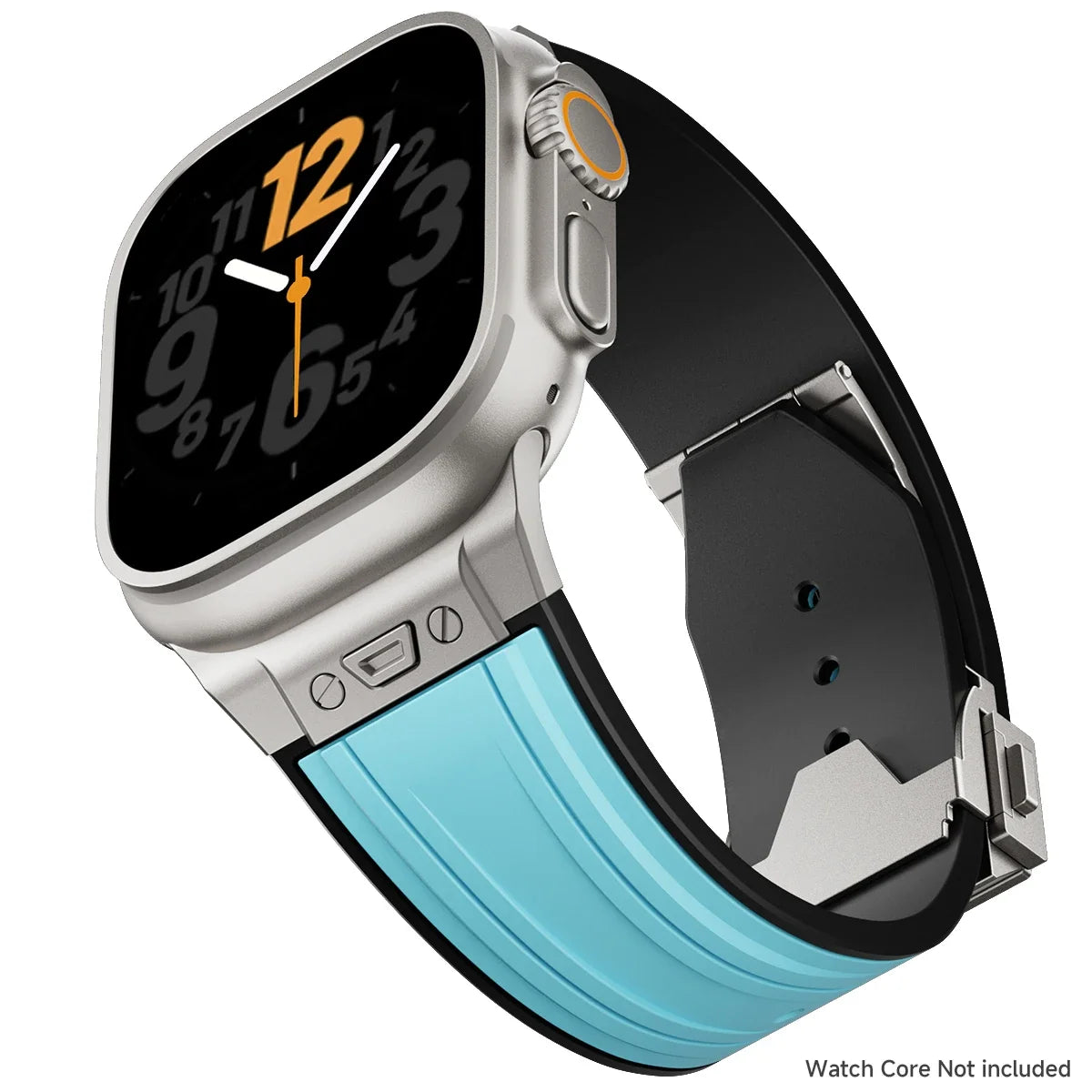 Luxury Sport Silicone Strap for Apple Watch Ultra 3/2 49mm – Series 11/10/9/8/7/6/SE 46/45/44/42mm
