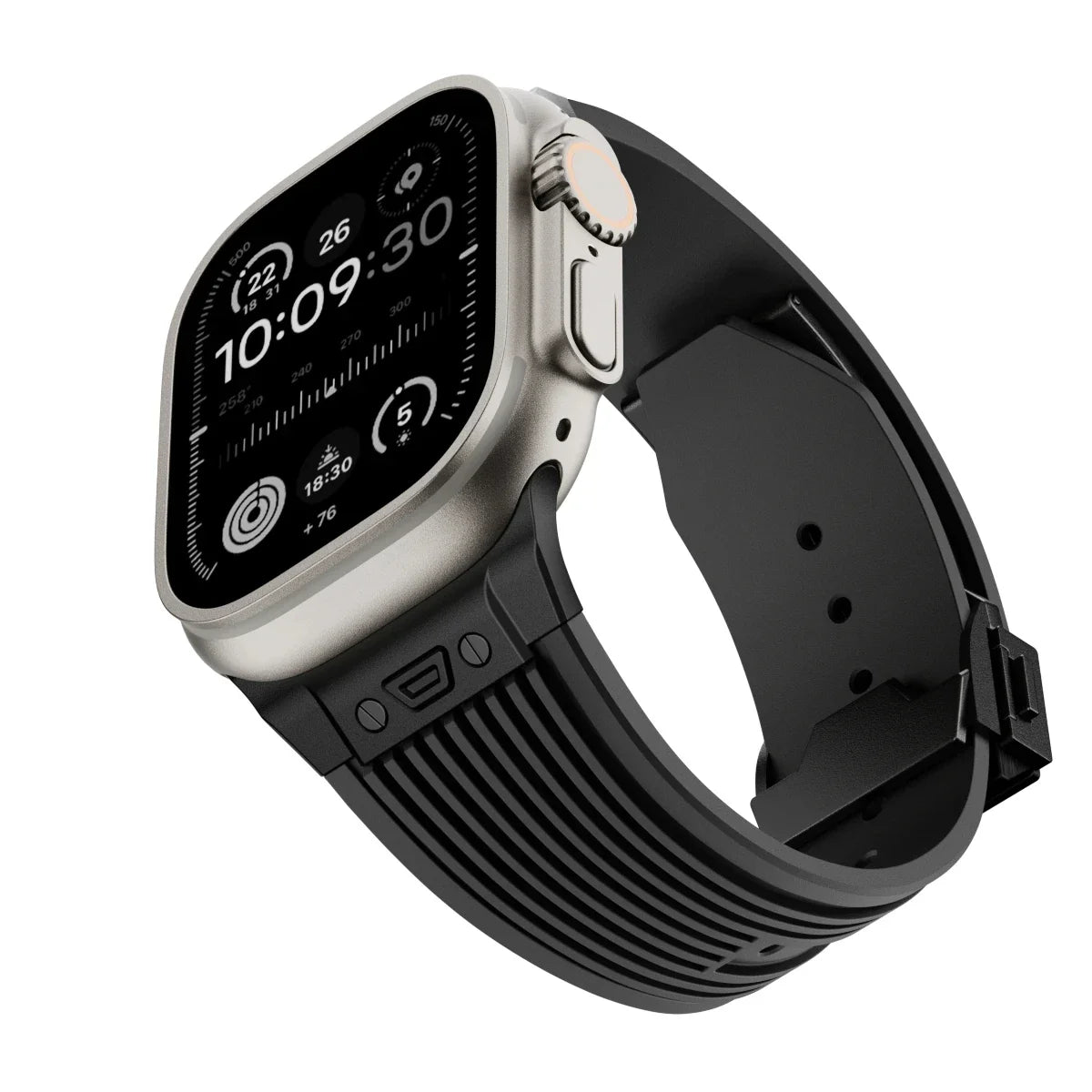 Luxury Sport Silicone Strap for Apple Watch Ultra 3/2 49mm – Series 11/10/9/8/7/6/SE 46/45/44/42mm