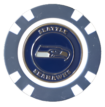 Load image into Gallery viewer, Officially Licensed Seattle Seahawks Poker Chip Ball Marker
